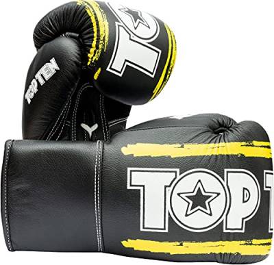Boxhandschuhe „Roundup“ - 10 oz, schwarz-gelb von TOP TEN