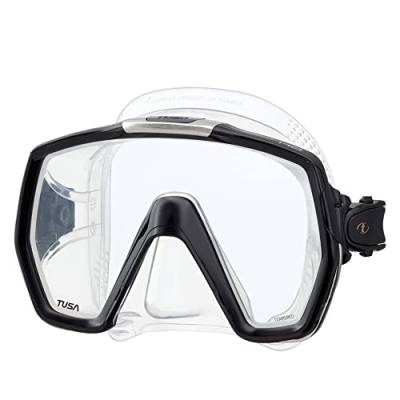 Tusa tauch-maske Freedom HD schnorchelmaske erwachsene profi, silikon transparent, schwarz von TUSA
