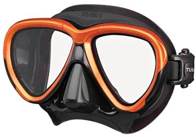 TUSA Intega tauch-Maske schnorchel taucherbrille Profi (Black/Energy Orange) von TUSA