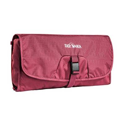 Tatonka Travelcare Kulturbeutel - Flache Waschtasche zum Aufhängen mit Fächern und Spiegel - 32 x 17 x 4 cm (bordeaux red) von Tatonka