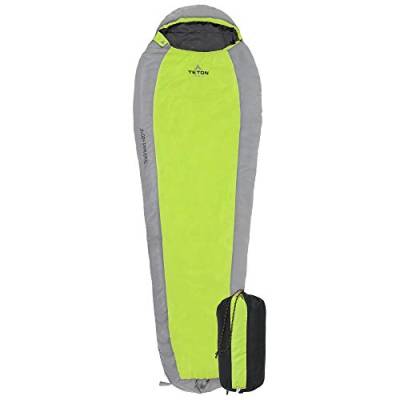 TETON Erwachsene Schlafsack Trailhead-7˚C / +20˚F Ultraleicht, Grün/Grau, One Size von TETON Sports