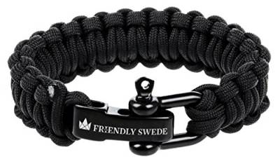 The Friendly Swede Paracord Survival-Armband mit Edelstahlverschluss - ideales Zubehör für Ihre Überlebensausrüstung von The Friendly Swede
