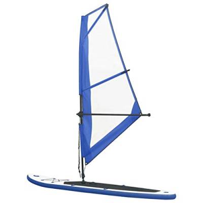 Tidyard Aufblasbares Stand-Up-Paddleboard Set Mit Segel,aufblasbare SUP-Board Paddelbrett 330 x 72 x 10 cm,Maximale Tragfähigkeit:100 kg,Durchschlagsicher und UV-beständig von Tidyard