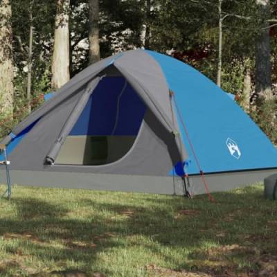 Tidyard Campingzelt 3 Personen Camping Zelte für Familie, Trekking, Outdoor, Festival, Blau 240x217x120 cm 190T TAFT von Tidyard