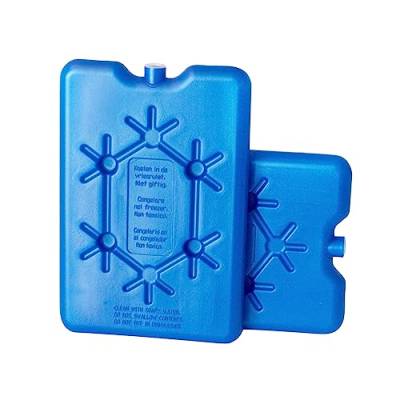 ToCi 2er Set Kühlakku mit je 200 ml | 2 Blaue Kühlelemente flach Kühlakkus für Kühltasche oder Kühlbox | Kühlakkus dünn, extra flach | Kühlpads Kühlpack für Kühltragetasche von ToCi