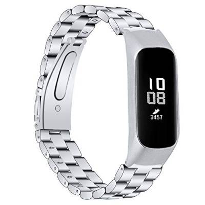 TopTen Ersatz-Armband aus Edelstahl für Samsung Galaxy Fit E SM-R375 Aktivitätstracker (Silber) von TopTen