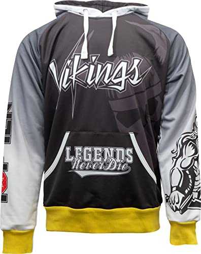 TopTen Hoodie „Vikings“ - schwarz-Weiss, Gr. L von TOP TEN