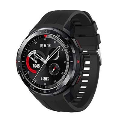TopTen Uhrenarmband kompatibel mit Honor Watch GS Pro Band, Silikonarmband Ersatzzubehör Verstellbares Armband (Schwarz) von TopTen