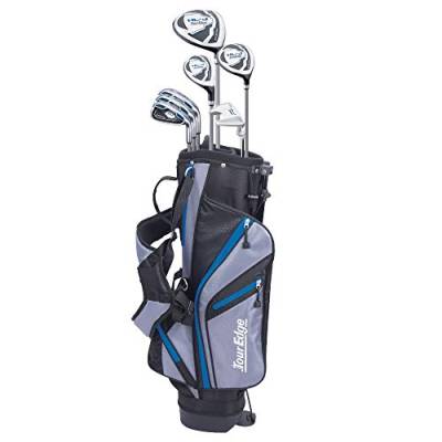 Tour Edge HL-J Junior Komplettset mit Tasche (rechte Hand, Graphit, 1 Putter, 3 Eisen, 1 Hybrid, 1 Fairway, 1 Driver 11-14 Jahre) Königsblau von Tour Edge