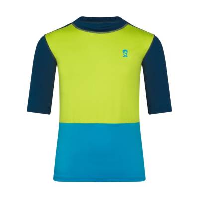 Trollkids - Kid's Balestrand T-Shirt - Lycra Gr 104 blau/grün von Trollkids