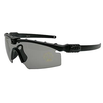 Taktische professionelle Schutzbrille Ballistic M 3.0 Militärische Strike-Brille UV400 Armee Airsoft-Schießen Gafas-Sportarten Polarisierte Radfahren Paintball Brillen (Schwarz Farbwechselfolie) von Tryway