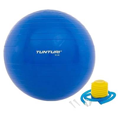 Tunturi Gymnastikball 55 cm, Fitnessball für Yoga, Pilates, Sitzball für Home Office, Büro von Tunturi