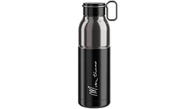 Elite Elite Mia Trinkflasche 550Ml, Schwarz/Silber, Edelstahl One Size von Elite