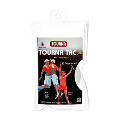 Unique Unisex – Erwachsene Tennis Griffbänder Tourna Tac Weiß 10er, One Size von Tourna