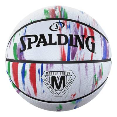 Spalding Unisex – Erwachsene Marble Sz5 Ball, Rainbow, 5 von Spalding