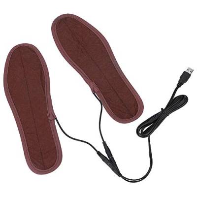 Beheizbare Einlegesohlen, USB Sohlenwärmer Elektrisch Schuheinlagen mit Heizung Beheizte Bequeme Fußwärmer Schuhheizung Unisex Pads für Männer/Frauen Schuhe(35-36) von VGEBY