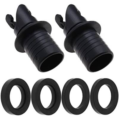 VGOL 2 Sets Kajak Air Valve Connector Kajak Pumpe Schlauchverbinder Luftventil Adapter Ersatzzubehör für Gummiboote Schlauchboote von VGOL