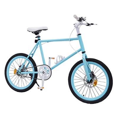 VKROOD Fahrrad 20 Zoll, Kinderfahrrad für Jungen und Mädchen ab 130-155 cm, Mountainbike mit Flaschenhalter, Federgabel, Kinder Fahrrad (Blau) von VKROOD