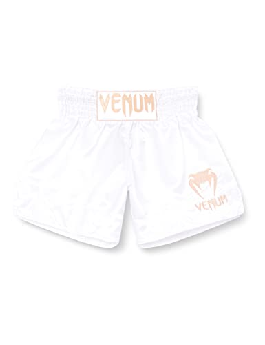 Venum Unisex Klassisk Thaibox Shorts, Weiß / Gold, M EU von Venum