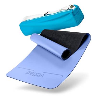 Vesta+ Yogamatte PU + Fitness App, Testsieger als Fitnessmatte, Gymnastikmatte, Trainingsmatte und Yogamatte rutschfest, Nachhaltige Sportmatte rutschfest auch als Sportmatte Fitnessmatte rutschfest von Vesta+