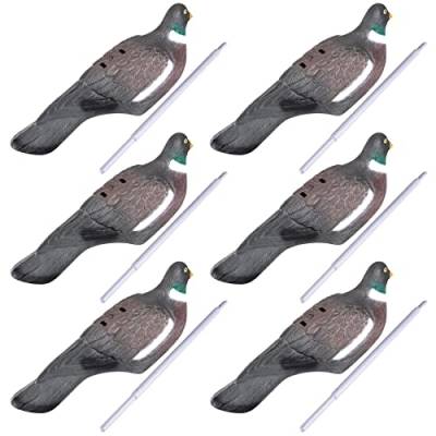 VicBre 6 Stück Tauben Lockvogel Decoys Halbschale für die Jagd Schießen Hof Garten Dekoration, 42 cm von VicBre