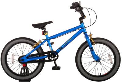 Volare Kinderfahrrad BMX Cross-bike • Jungen 18 Zoll • weiß / blau • Alter: 4 - 7 Jahre, zwei Handbremsen von Volare