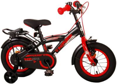 Volare Kinderfahrrad Kinderfahrrad Thombike für Jungen 12 Zoll Kinderrad in Schwarz Rot von Volare