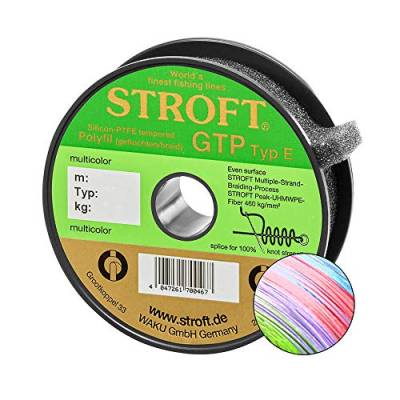 WAKU Stroft Schnur GTP Typ E geflochten Multicolor 150m Typ E5 12,00kg von WAKU