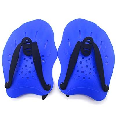 WANGCL 1 Paar Schwimmpaddel, Trainingshandpaddel, leicht und schnell, einfach zu zerlegen, Schwimmhilfen für Erwachsene und Kinder, Blau von WANGCL