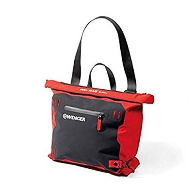 Wenger Dry Bag Cornol 12L wasserdichte Tasche mit Trageriemen Packsack dauerhaft wasserdicht Beutel Umhängetasche Schutztasche für Kajak Wanderung, Camping, Skilaufen, Schwimmen, Am Strand, Radfahren und Wassersport Unisex rot L23.1041.02 von WENGER