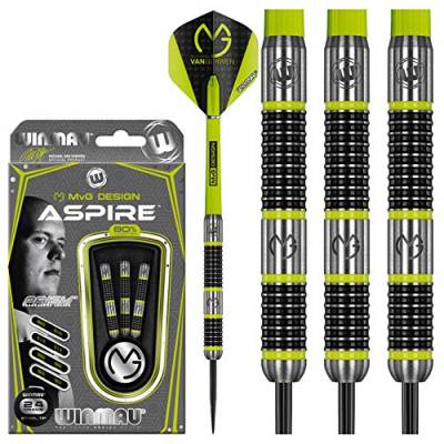 WINMAU Michael Van Gerwen MvG Aspire 24g Profi Wolfram Steeltip Dartpfeile Set mit Flights und Schäfte von WINMAU