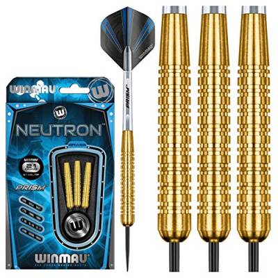 WINMAU Neutron 21 Gram Brass Dartpfeile Set mit Flights und Schäfte von WINMAU