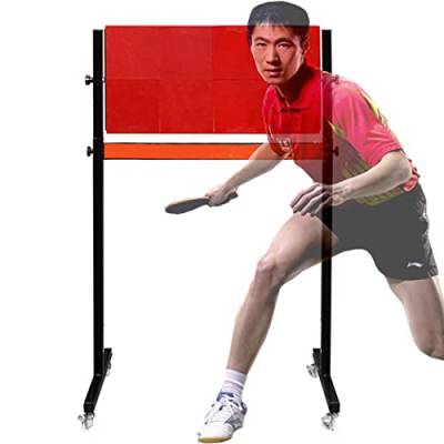 Rollbares Pingpong-Return-Board-Regal, tragbares, kompaktes Tischtennis-Rebound-Trainingsgerät, Schallwand für das Selbsttraining im Heim-/Fitnessstudio von WJYLM
