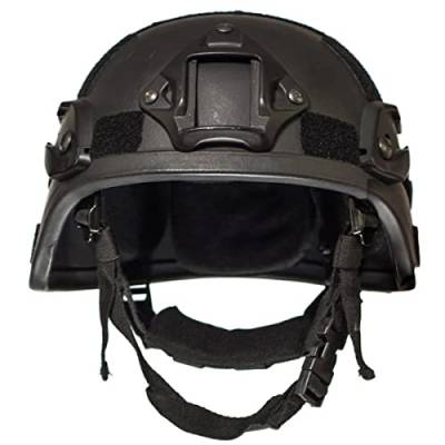 WLXW Taktischer Ballistischer Helm, 8 Mm Dicker Kugelsicherer Helm, Mich 2000 Helm,Schwarz,L von WLXW