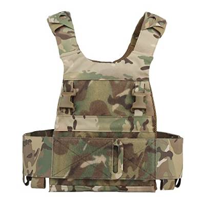 WarmHeartting Leichte Taktische Jagd-Airsoft-Weste mit Kummerbund FCPC SLICKSTER-Stil Militärausrüstung Army Chest Rig Minimalistische Multi-Mission, Multicam von WarmHeartting