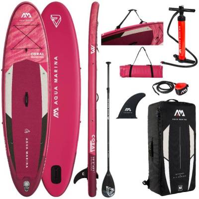 AQUA MARINA CORAL 10'2" SUP Stand Up Paddle Surf Board ISUP 12x78x310cm von WassersportEuropa