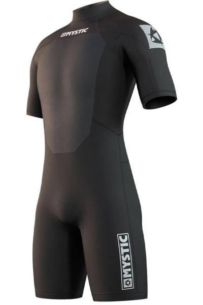 Mystic Neoprenanzug Brand Shorty Bzip FL 3/2mm Herren Wetsuit Black von WassersportEuropa