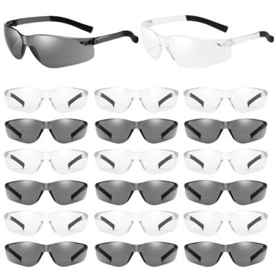 Weduspaty Sicherheitsbrille, 20 Paar HD-Schutzbrille, UV-Schutz-Wirkung-resistenter Schutzbrillen, leichte Sicherheitsbranchen für Frauen und Männer, Sicherheitsbrillen von Weduspaty
