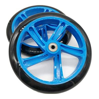 Whisverse 2 StüCk Rollerrad 200 Mm Pu Material RadstäRke 30 Mm ABEC-7 Kugellager RollerzubehöR,Blau von Whisverse