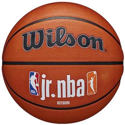Wilson Basketball, Jr. NBA Authentic, Outdoor, Tackskin Cover, Größe: 6, Braun von Wilson