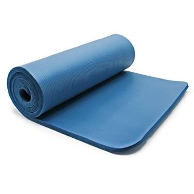LUXTRI Yogamatte blau 185x80x1,5cm Turnmatte Gymnastikmatte Bodenmatte rutschfest extradick Sport von Wiltec