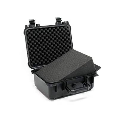 Wiltec Universalkoffer 27x24,6x12,4 cm schwarz, Schutzkoffer wasserdicht mit Druckausgleichsventil & anpassbaren Schaumstoffmatten von Wiltec