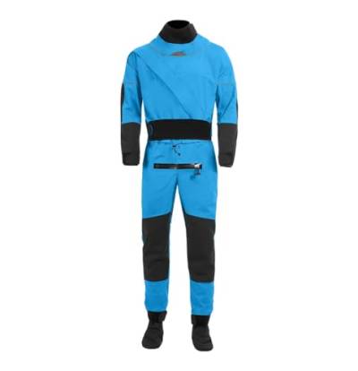 Herren Latex Dry Suit Kajak für Dreilagig Wasserdicht Atmungsaktiv Surfen Segeln Rafting Sport Dry Suit Blau XXL von Wjnvfioo