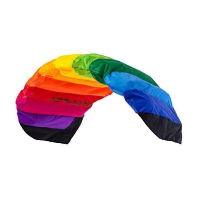Wolkenstürmer® Paraflex Basic 1.2 (Rainbow) Kite - 2-Leiner Lenkmatte mit Flugschlaufen – Zweileiner Lenkdrachen - Flugdrachen für Kinder ab 6 Jahren von Wolkenstürmer
