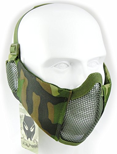 ATAIRSOFT Tactical Airsoft CS Schutzmaske aus Nylon mit halbem Gesichtsschutz und Ohrenschutz WL… von ATAIRSOFT