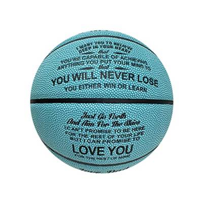 XNBZW Basketballball mit Aufschrift "To My Son From Dad Mom", Geschenk für Ihren Jahrestag, Geburtstag, Hochzeit, Urlaub, Abschlussgeschenk, Weihnachten, Schule, College, Abschlussgeschenk, wählen Sie von XNBZW