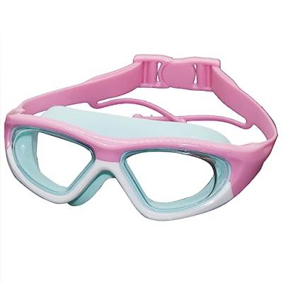 YAOGUI Bequeme Schwimmbrille für Kinder, Anti-Beschlag, UV-Schutz, klare Sicht, Wasser-Poolbrille für Kleinkinder, Kinder, Jugendliche, Kinder von YAOGUI