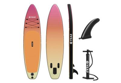 YEAZ Inflatable SUP-Board PARADISE BEACH - EXOTRACE PRO - sup board, Inflatable SUP Board, (Set), inkl. Zubehör wie Finne und Handpumpe von YEAZ