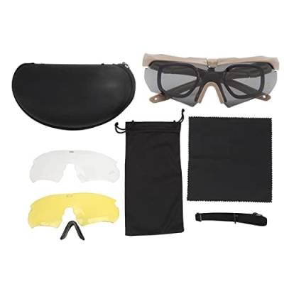 Yuecoom Schutzbrille, Augenschutz, Motorrad-Sonnenbrille, Reitbrille, Militär-UV-Licht-Schutzbrille Für Outdoor-Aktivitäten(khaki) von Yuecoom