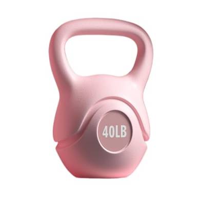 Hantel Umweltfreundliche Kettlebell Fitness Home Einstellbares Gewicht Hantel Kettlebell-Basis Unterstützt Das Heben Des Wasserkochers Dumbell (Color : Pink, Size : 15LB) von ZKSXSM